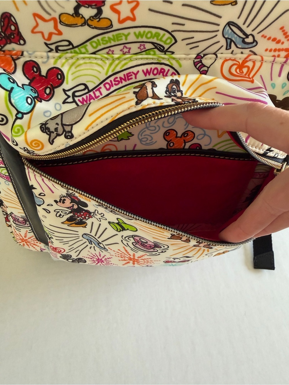 Dooney & Bourke Disney Sketch Print Backpack - Picture 7 of 11